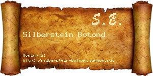 Silberstein Botond névjegykártya